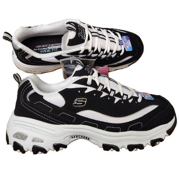 Skechers D'Lites Biggest Fan Sneakers – Women’s 11 Wide Fit Memory Foam - Picture 1 of 12